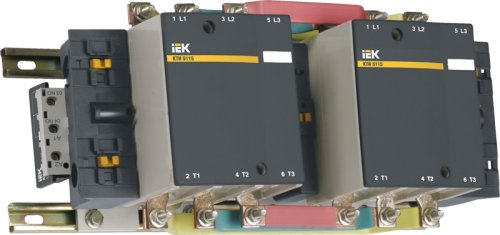 Контактор электромагнитный реверсивный IEK КТИ-51153 115А 230В тип АС3 фото Контактор электромагнитный реверсивный IEK КТИ-51153 115А 230В тип АС3 картинка